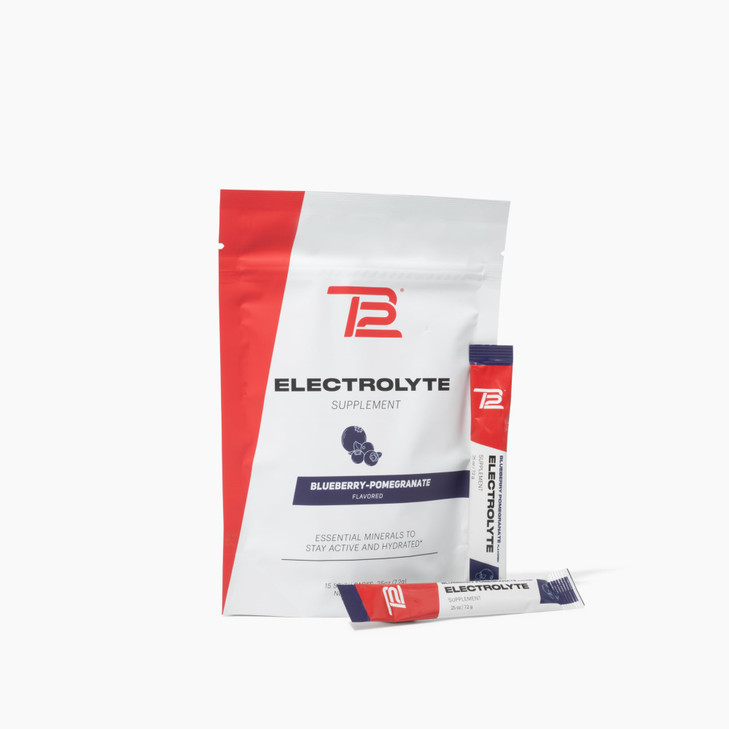 TB12 Electrolytes Powder Packets Blueberry Pomegranate  Mineral-Rich Electrolyte Powder for Fast Hydration by Tom Brady - Natural, Low Sugar, Vegan,