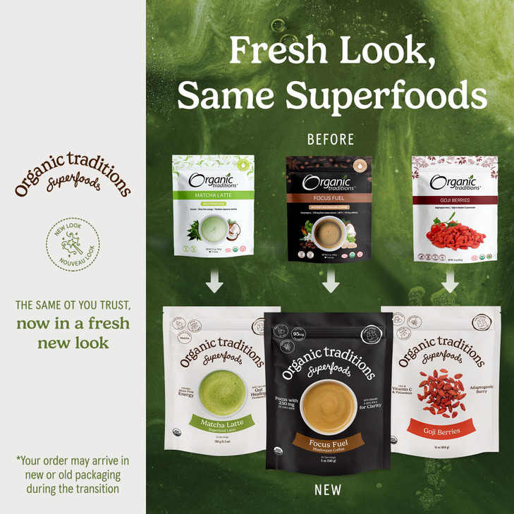 Organic Traditions Super Greens Powder with Turmeric, Organic Greens Superfood Blend with Vitamins Minerals and Probiotics, Plant Based Green Juice M