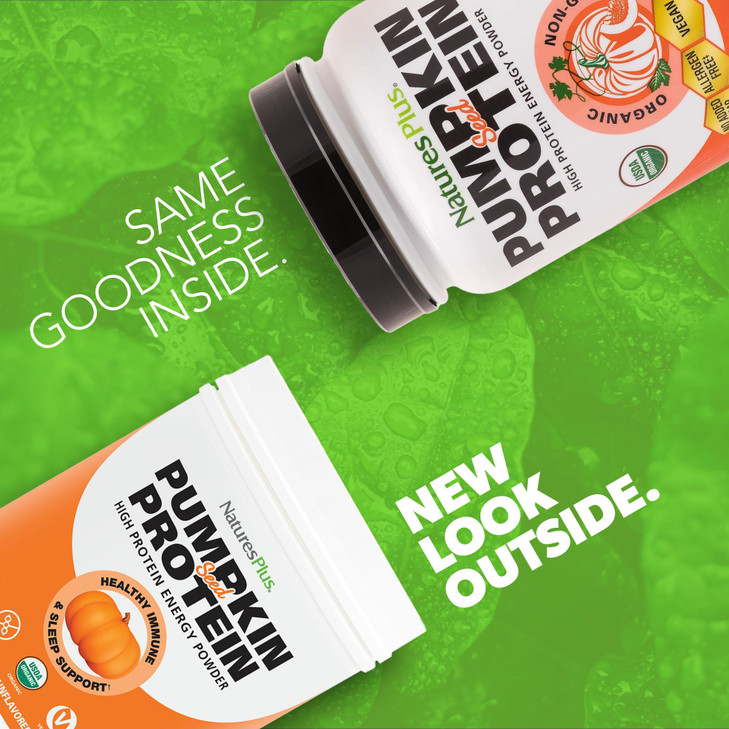 NaturesPlus Organic Pumpkin Seed Protein Powder - 1.1 lb - Plant-Based Drink - Supports Muscle Strength & Recovery - Non-GMO, Allergen Free, Gluten F