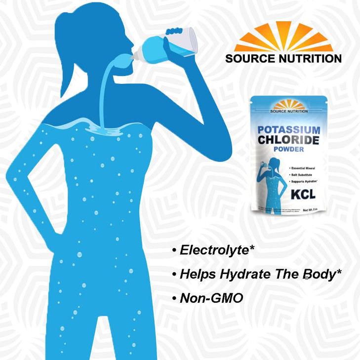 Source Nutrition TradeKing Food Grade Potassium Chloride (KCl) Powder  8 oz