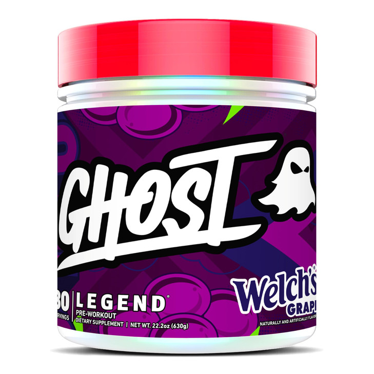 GHOST Legend Pre-Workout Powder, Welch's Grape - 30 Servings  Pre-Workout for Men & Women with Choline, L-Citrulline, & Beta Alanine for Energy & Fo