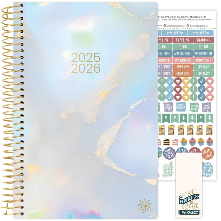 bloom daily planners 2025-2026 Academic Year Daily Planner (July 2025 - July 2026) - A5 Weekly & Monthly Calendar Agenda Organizer Book with Stickers