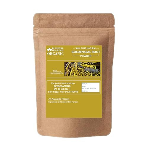 Blessfull Healing Organic Goldenseal Root Powder 100% Pure Natural 100 Gram / 3.52 oz