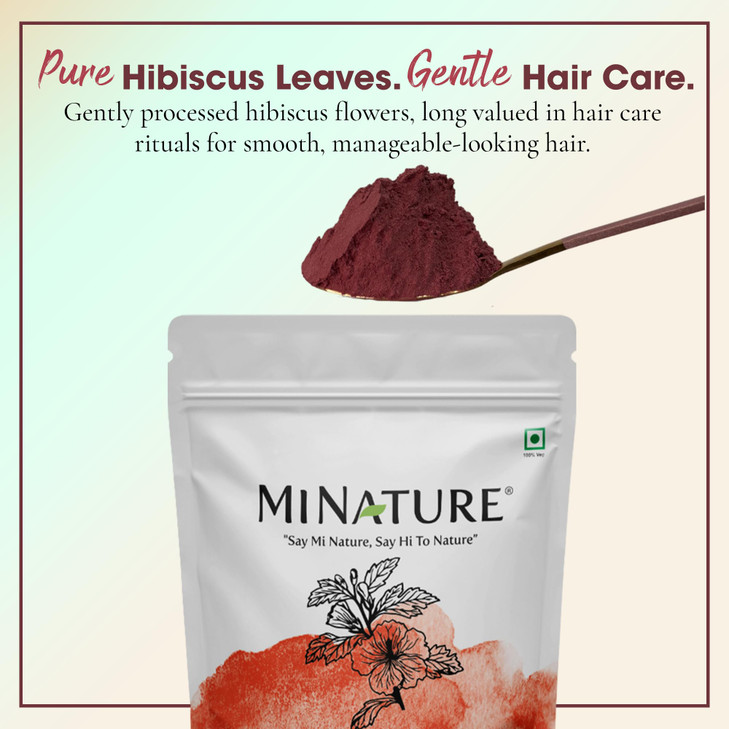 minature 100% Pure Hibiscus (Gudhal) Powder 227g (8oz) | 100% Natural (Sabdariffa) Powder for Hair Care, Face Pack, Tea & DIY Herbal Remedies