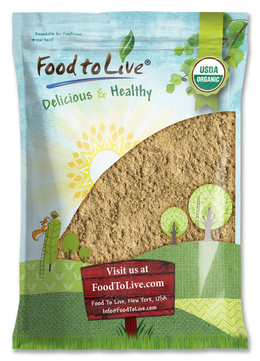 Food to Live Organic Toasted Pumpkin Seeds Protein Powder, 10 Pounds - 60% Protein, Non-GMO, Pure, Plant Based, Vegan, Kosher, Bulk, Great for Baking