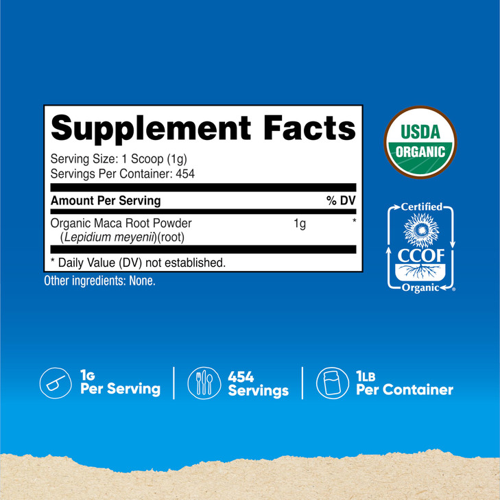 Nutricost Organic Maca Root Powder (1 LB)