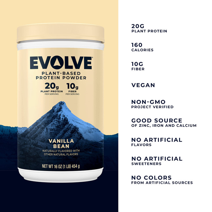 Evolve Protein Powder, Ideal Vanilla, 20g Protein, 1 Pound
