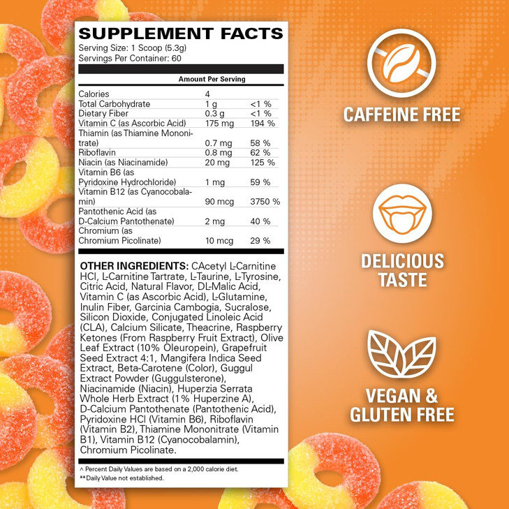 EHP Labs OxyShred Non Stimulant Pre Workout Powder - Stim Free Pre Workout, Caffeine Free Preworkout for Men & Women with L Glutamine & Acetyl L Carn