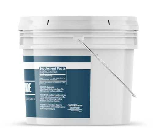 Earthborn Elements Niacinamide 1 Gallon, Flush Free Vitamin B3, Supplement Powder