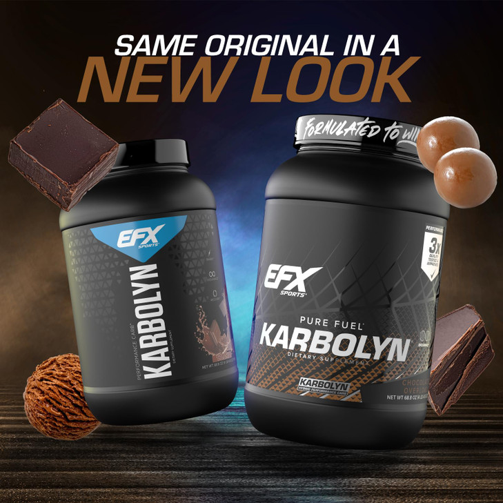 EFX Sports Karbolyn Fuel | Fast-Absorbing Carbohydrate Powder | Carb Load, Sustained Energy, Quick Recovery | Stimulant Free | 36 Servings (Chocolate