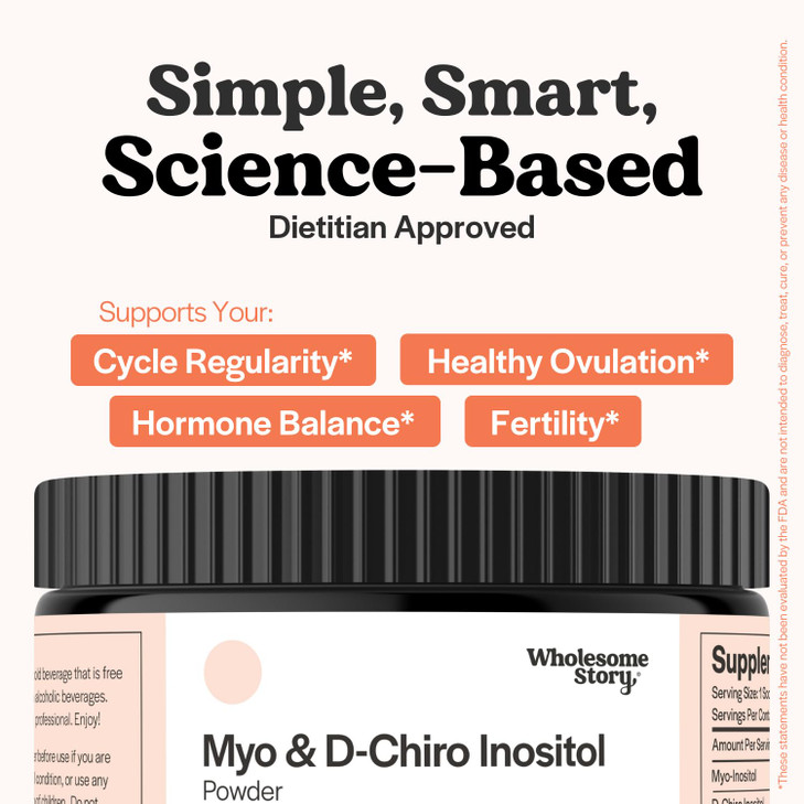 Myo-Inositol & D-Chiro Inositol Supplement Powder for Women | Hormonal Balance & Healthy Ovarian Function Support | Vitamin B8 | Great Alternative to