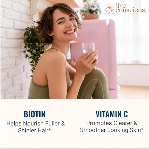 Live Conscious Beyond Collagen Multi Collagen Powder for Women w/Types I, II, III, V & X - Keto Friendly, Hydrolyzed Collagen Peptides Powder Blend w