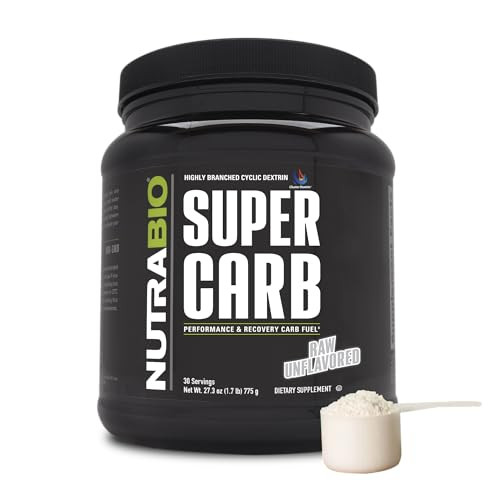 NutraBio Super Carb, Carbohydrate Powder with Cluster Dextrin & Electrolytes, Advanced Carb Supplement Powder for Workout Fuel, Performance, and Musc