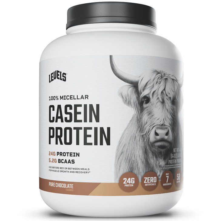 Levels 100% Micellar Casein Protein, Hormone Free, Chocolate, 4LB