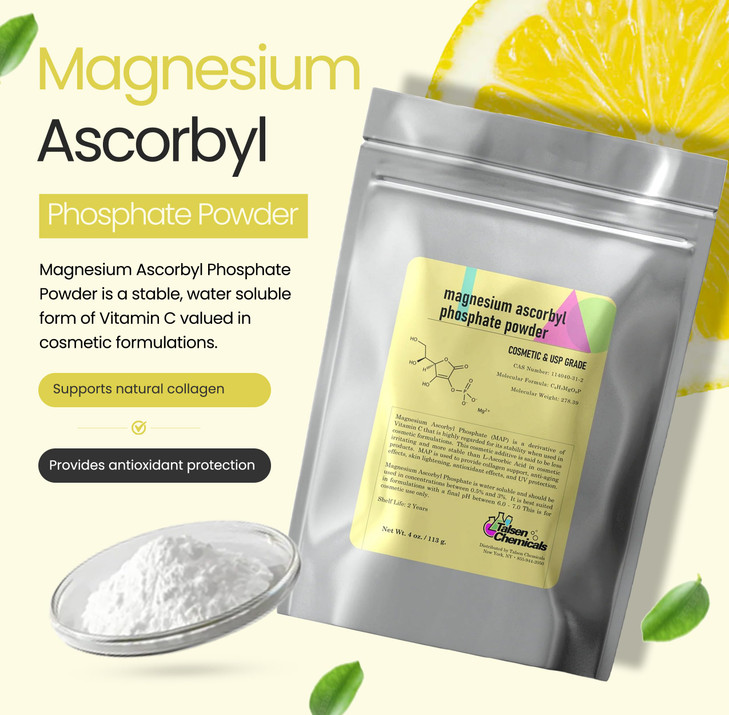 Magnesium Ascorbyl Phosphate Powder, Magnesium Ascorbyl Phosphate Stable Vitamin C, Magnesium Ascorbyl Phosphate MAP Powder for DIY Skincare Products