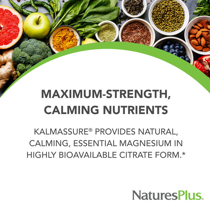 NaturesPlus KalmAssure Magnesium Powder - 0.8 lb, Pack of 2 - Unflavored - Supports Nerve and Muscle Relaxation - Non-GMO, Gluten Free, Vegan - 120 S