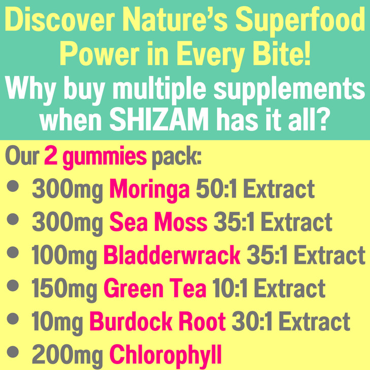 Moringa Irish Sea Moss Chlorophyll EGCg Green Tea Burdock Root Bladderwrack Super Greens Gummies, Powder Capsules Pills Liquid Drops Oil Tincture Sup