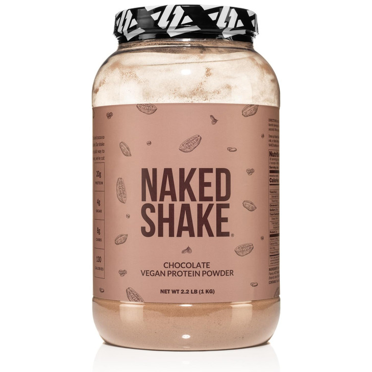 NAKED Shake - Chocolate Protein Powder - Plant Based Protein Shake with Mct Oil, Gluten-Free, Soy-Free, No Gmos Or Artificial Sweeteners - 30 Serving