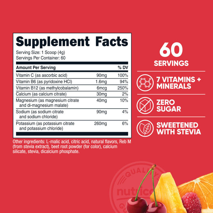 Nutricost Electrolyte Complex Powder (60 Servings, Fruit Punch) - Hydration Supplement Drink Mix with Vitamins and Minerals