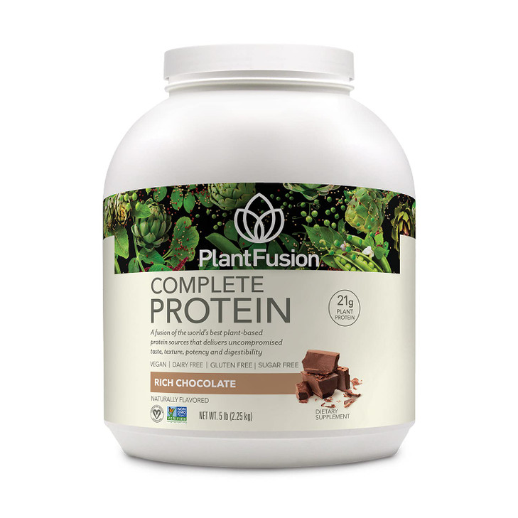 PlantFusion Complete Vegan Protein Powder - Plant Based Protein Powder with BCAAs, Digestive Enzymes and Pea Protein - Keto, Gluten Free, Soy Free, N