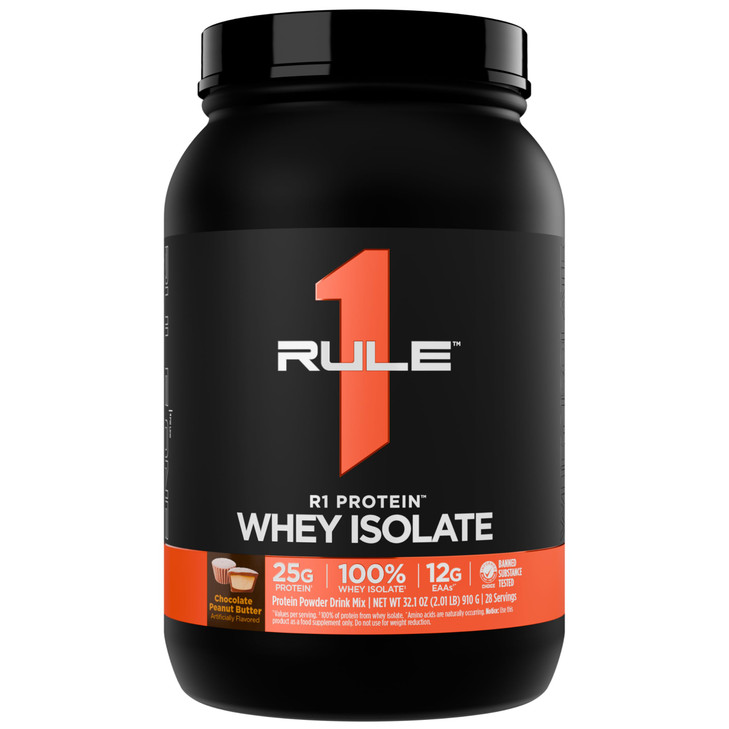 Rule 1 R1 Protein Whey Isolate - with 25g Protein & 6g BCAA Exclusively from Isolated & Hydrolyzed Sources for Workout Recovery (2 Pounds*, Chocolate