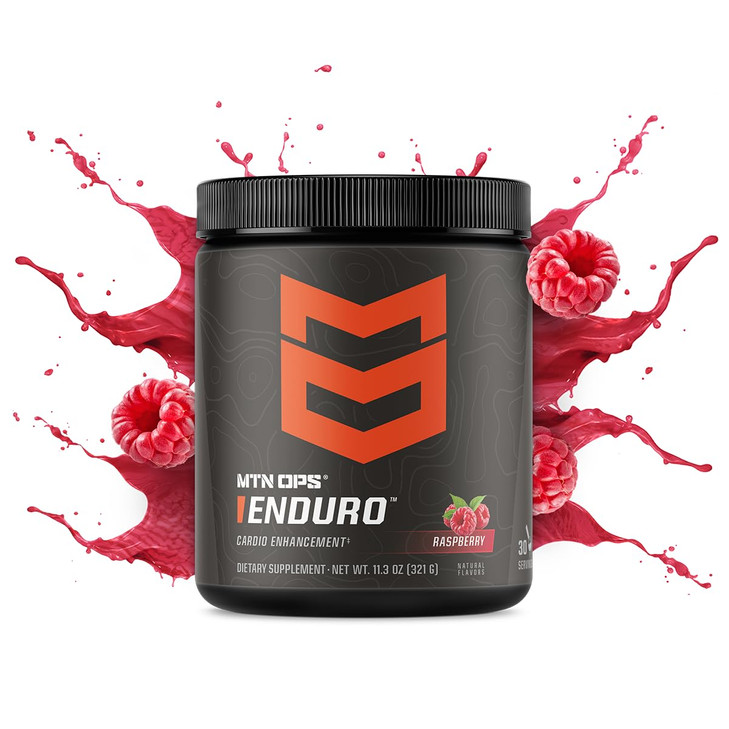 MTN OPS Enduro Nitric Oxide Stim Free Pre Workout | Magnesium Citrate, L Arginine & L Citrulline Caffeine Free Preworkout | 30 Serving Raspberry