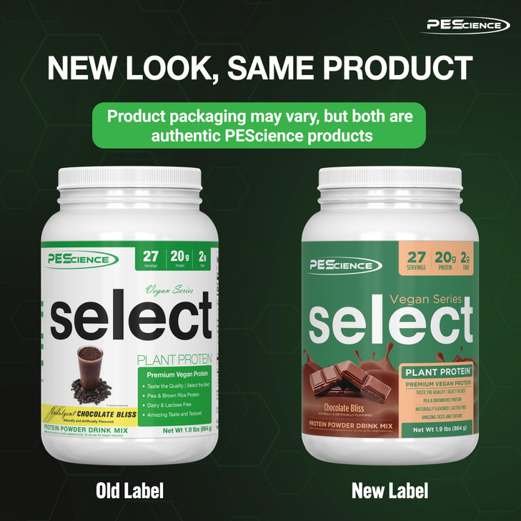 PEScience Select Vegan Protein Powder, Plant Based Protein Powder, Amazing Taste, Smooth Texture, Pea and Brown Rice Blend, Dairy Free, Lactose Free,