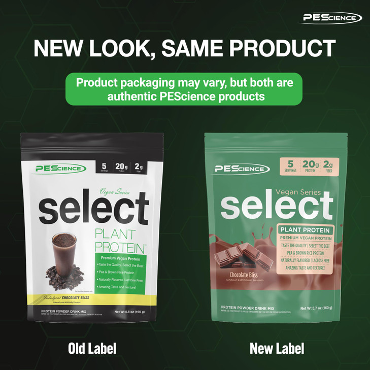 PEScience Select Vegan Protein Powder, Plant Based Protein Powder, Amazing Taste, Smooth Texture, Pea and Brown Rice Blend, Dairy Free, Lactose Free,
