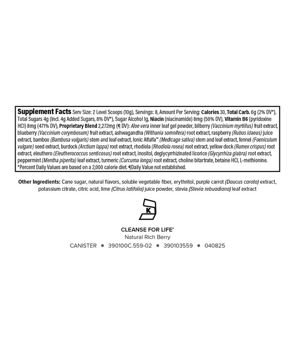 Isagenix Cleanse for Life - Powder Supplement for Cleanse Drink with No Laxatives or Diuretics - Support Metabolism with Vitamin B12 & Niacin - Natur