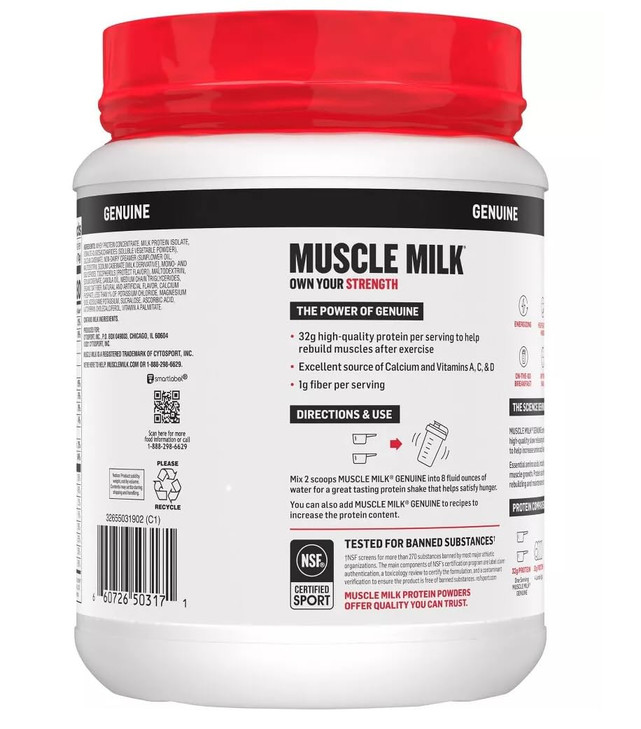 Muscle Milk Lean Muscle Vanilla Creme Protein Powder, 1.93 Pound (Pack of 1)