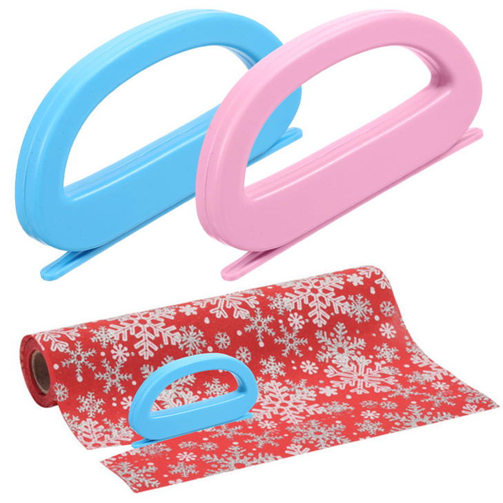 Dual-Ended Paper Roll Cutter, 2 Pack (4 Blades), Wrapping Paper Cutter Slider, Wrapping Papers Cutters for for Christmas, Holidays, & Birthdays, Gift