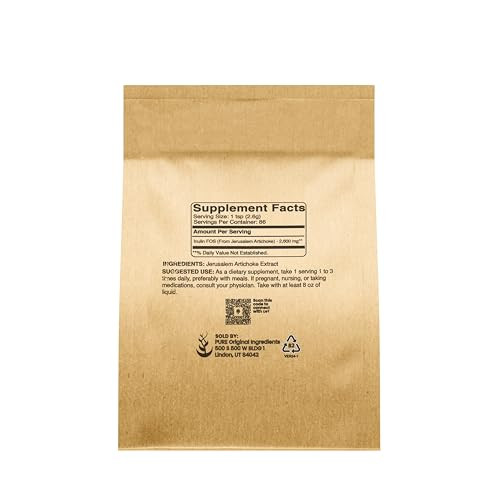 Pure Original Ingredients Inulin FOS Powder (8 oz) Always Pure, No Fillers Or Additives, Lab Verified