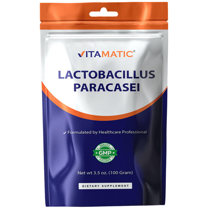 Vitamatic Lactobacillus Paracasei Probiotic Powder - Digestive Health Support - 100 Gram (3.5 OZ) - 100 Servings