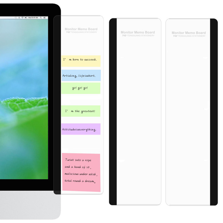 Office Desk Accessories 2pcs Multifunction Computer Monitor Memo Board - Office Supplies for Women Men Computer Sticky Note Holder Home Decor (Smooth