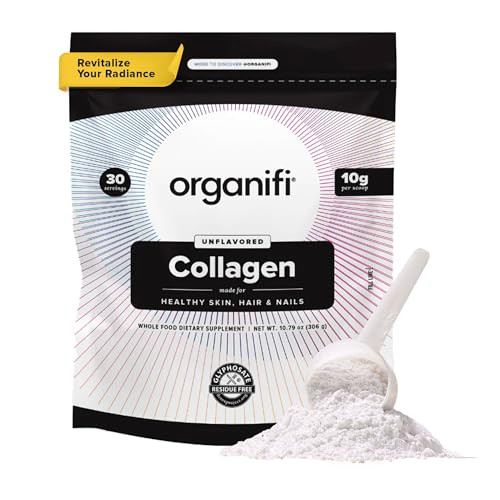 Organifi Collagen Powder - Fuller Hair, Stronger Nails, and Radiant Skin - Replenish and Rebuild Your Body - Gluten-Free, Dairy-Free, and Soy-Free Hy