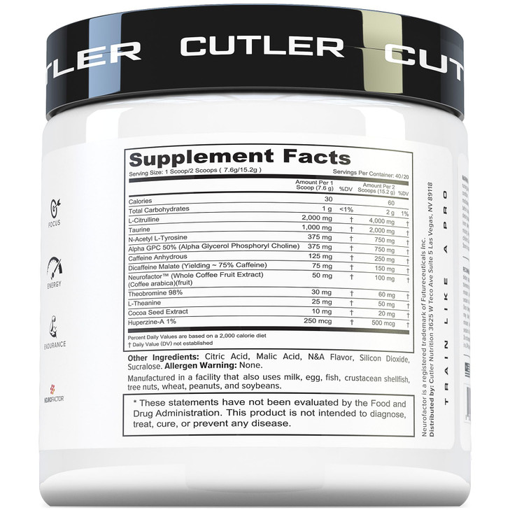 Prevail Pre Workout Powder with Nootropics: Best Pre Workout for Men and Women, Cutting Edge Energy and Focus Supplement with L Citrulline, Alpha GPC