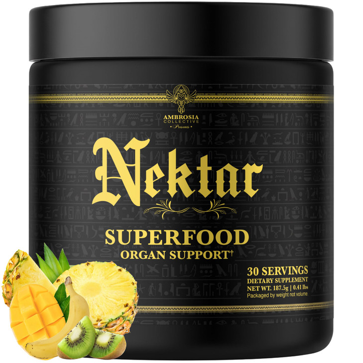 Ambrosia Nektar Superfood Powder | Daily Wellness Support Supplement | Greens Powder Alternative | 13 Superfoods for Energy, Digestion, Skin Health &