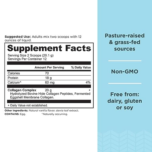 Ancient Nutrition Collagen Peptides, Collagen Peptides Powder, Vanilla Hydrolyzed Collagen, Supports Healthy Skin, Joints, Gut, Keto and Paleo Friend