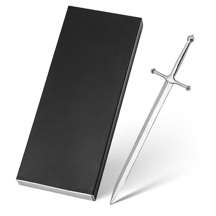 Ruksifg Silvery Metal Letter Opener Knife Sword Decorative Office Mail Supplies