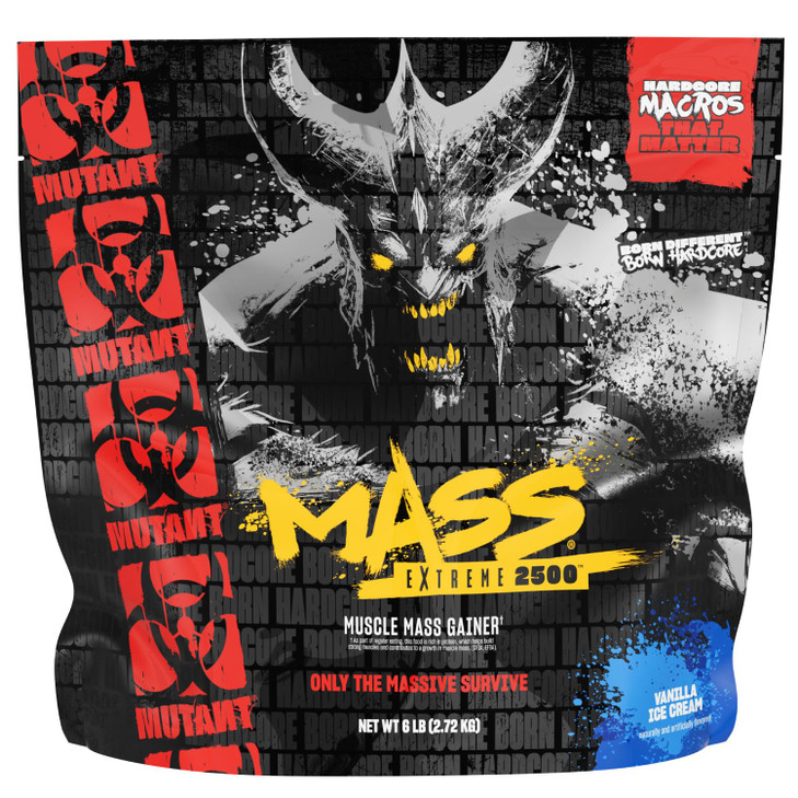 Mutant Mass Extreme Gainer  Whey Protein Powder  Build Muscle Size and Strength  High Density Clean Calories (Cookies and Cream, 6 lbs)