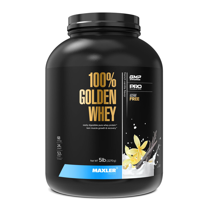 Maxler 100% Golden Whey Protein - 24g of Protein per Serving - Whey Protein Powder for Pre Post Workout - Fast-Absorbing Whey Concentrate, Isolate &