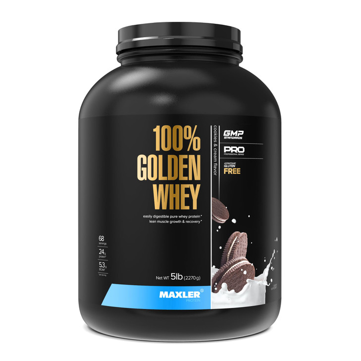 Maxler 100% Golden Whey Protein - 24g of Protein per Serving - Whey Protein Powder for Pre Post Workout - Fast-Absorbing Whey Concentrate, Isolate &