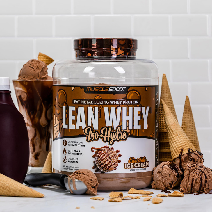 Musclesport Lean Whey Revolution Protein Powder - Whey Protein Isolate - Low Calorie, Low Carb, Low Fat, Incredible Flavors - 25g Protein per Scoop