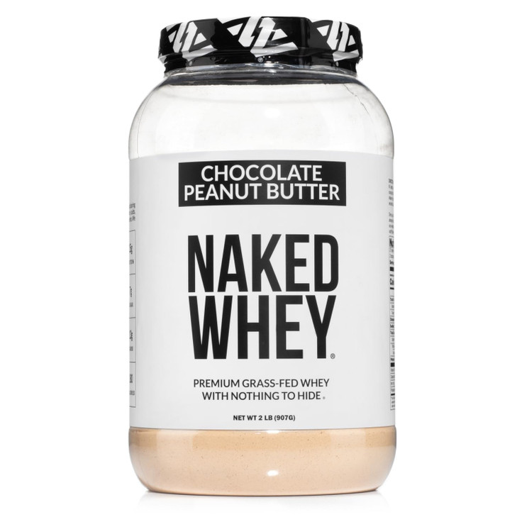 NAKED Whey Chocolate Peanut Butter Protein Powder, Grass Fed Whey, No GMO, No Soy, and Gluten Free. Nothing Artificial, Aid Growth and Recovery - 21