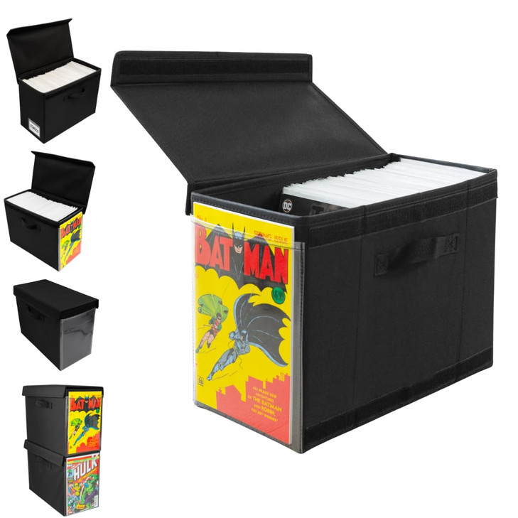 Swanky Nerd Comic Vision Comic Book Storage Box and Comic Book Display [Patent Pending] - Removeable, enclosed top - 2pack