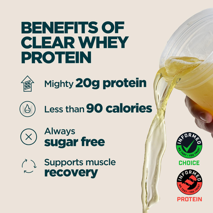 Myprotein Clear Whey Isolate Protein Powder, 20 Servings (1.1lbs) Tropical Dragonfruit, 20g Protein per Serving, Naturally Flavored Drink Mix, Daily