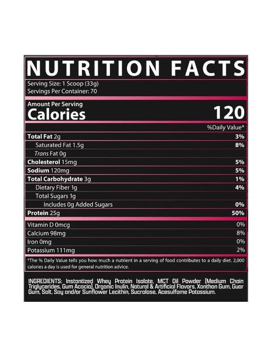 Nutrex Research IsoFit Whey Protein Powder Instantized 100% Whey Protein Isolate (70 Servings, Strawberries & Cream)