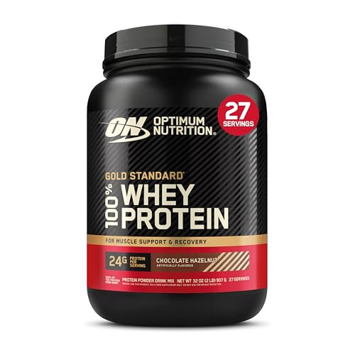 Optimum Nutrition Gold Standard 100% Whey Protein Powder, Chocolate Hazelnut, 2 Pound (Packaging May Vary)