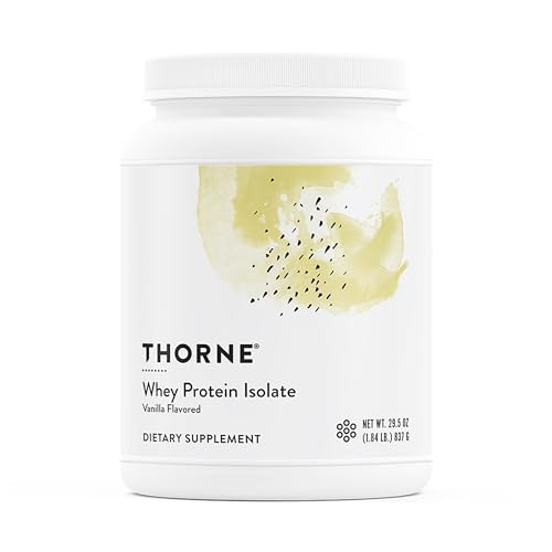 THORNE - Whey Protein Isolate - 21 Grams of Easy-to-Digest Whey Protein Powder - NSF Certified for Sport - Vanilla - 29.5 Ounces - 30 Servings