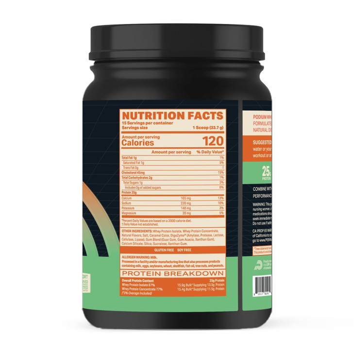 Podium Nutrition, Whey Protein Powder, Caramel Apple
